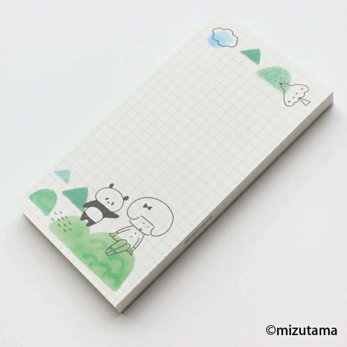 Kokoro Moyou Slim Memo Pad - Breeze modern reliable