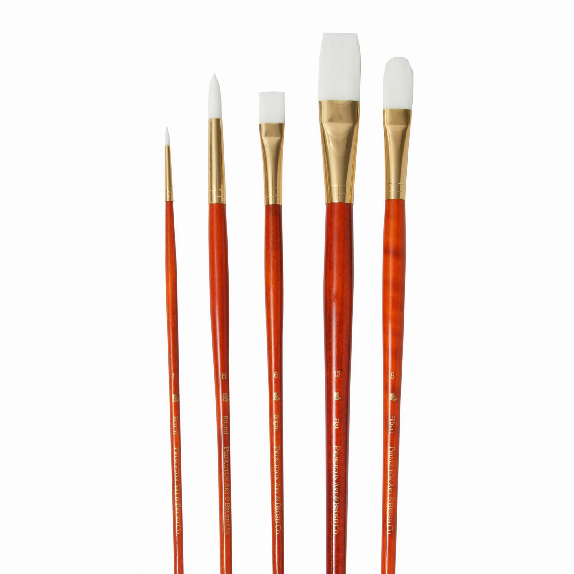 bestselling special Set Of 5 White Taklon Paintbrushes
