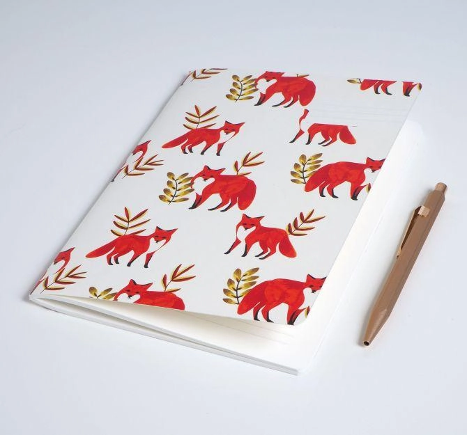 Season Paper Collection Foxes Notebook - Lined antislip soft