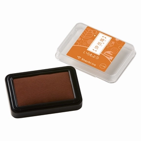 foldable Shachihata Shachi-Iro Ink Pad Traditional Japanese Colors - Amber