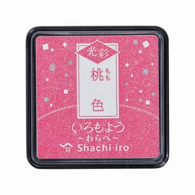 solid luxury Shachihata Shachi-Iro Mini Shimmer Ink Pad - Pink