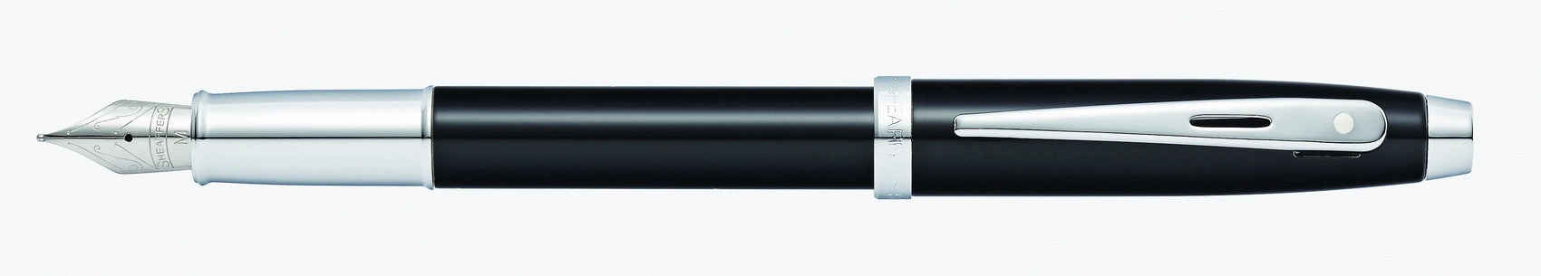 antislip Sheaffer 100 Glossy Black Lacquer Fountain Pen