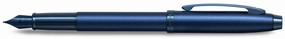leather Sheaffer 100 Satin Blue With Lacquer Pvd Blue Trim Fountain Pen