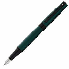 Sheaffer 300 Matte Green Fountain Pen bronze paper