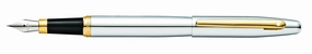 flexible Sheaffer Vfm Chrome With Gold Trim Fountain Pen