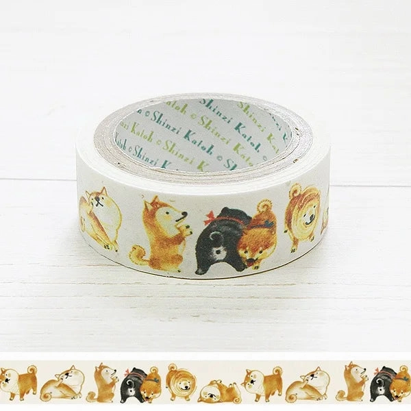 Shiba Inu Washi Tape Banana Paper metal colorful