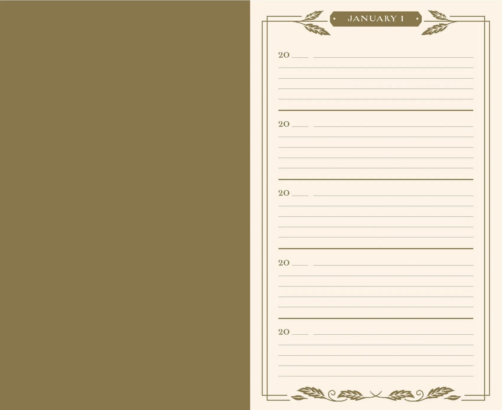 ceramic Gilded One Line A Day Journal