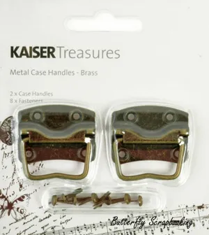 Kaisercraft Metal Case Handles - Brass versatile sturdy