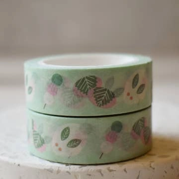 Green Wagashi Washi Tape glossy handy