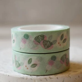 Green Wagashi Washi Tape glossy handy