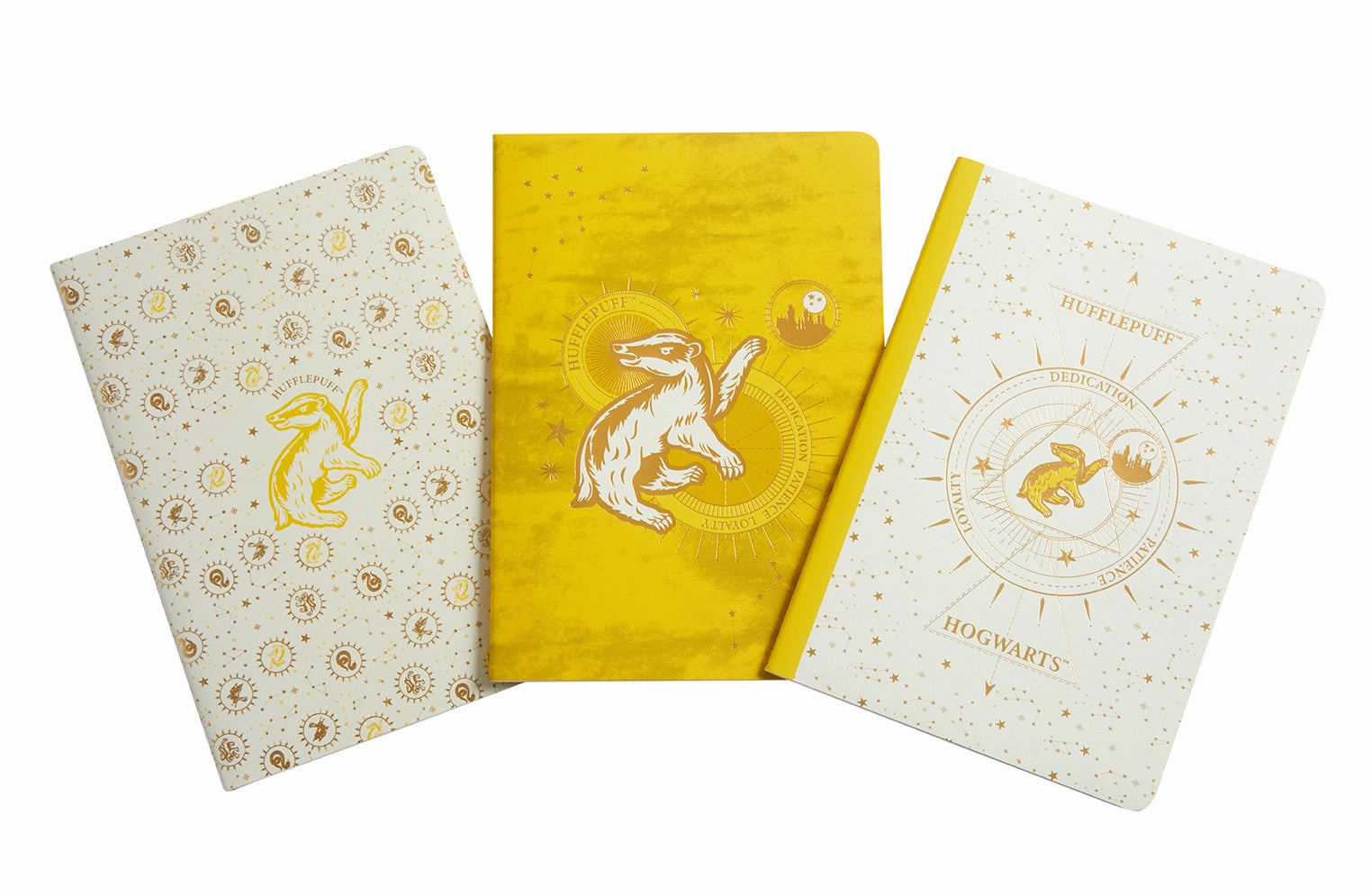 Harry Potter: Hufflepuff Constellation Sewn Notebook Collection (Set Of 3) waterproof neutral