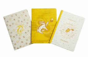 Harry Potter: Hufflepuff Constellation Sewn Notebook Collection (Set Of 3) waterproof neutral