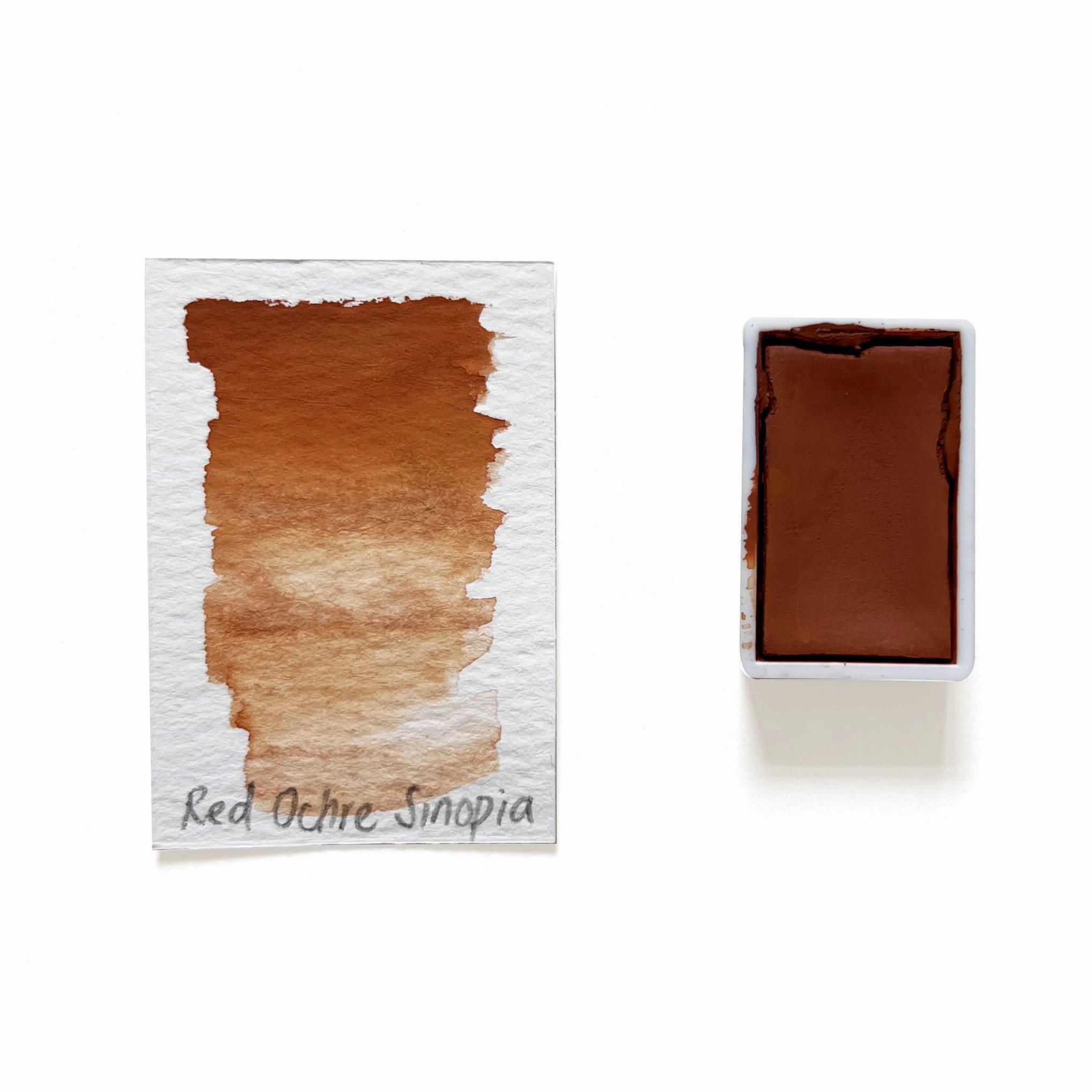 thin modern Red Ochre Sinopia Pr102 - Artist Grade Handmade Honey Based Watercolor Paint Full Pan 3.2Ml