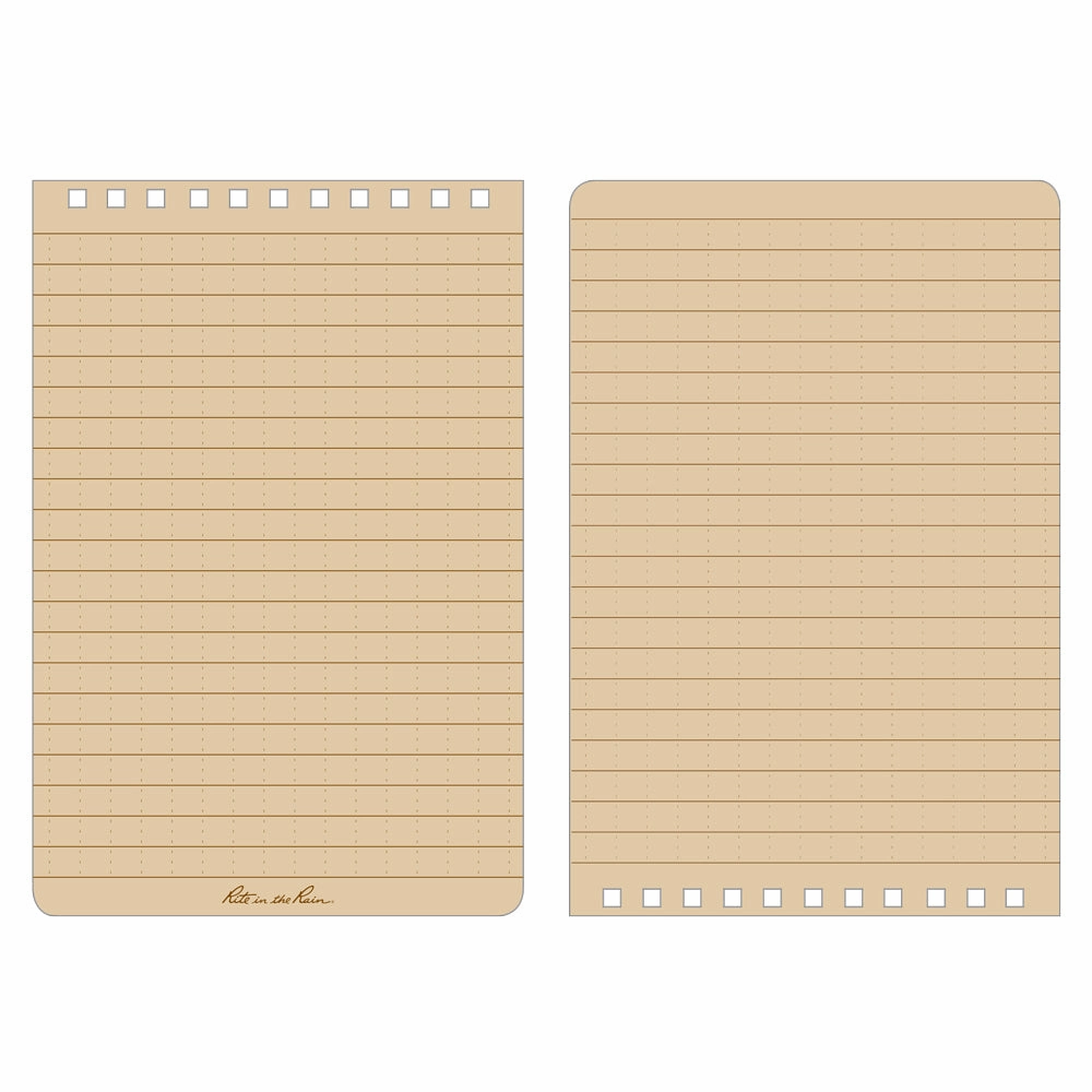 Rite In The Rain Spiral Notebook- Brown- 4X6 muted