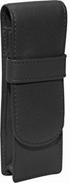 Royce Leather 2 Pen Case Black springloaded versatile