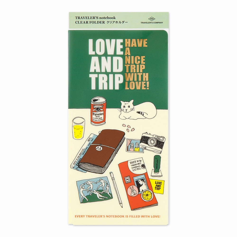 Traveler'S Notebook 2025 Regular Size Clear Folder top