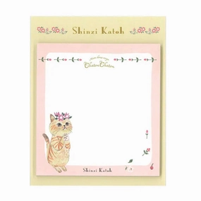essential robust Shinzi Katoh Chaton Chaton Sticky Notes - Flower Crown