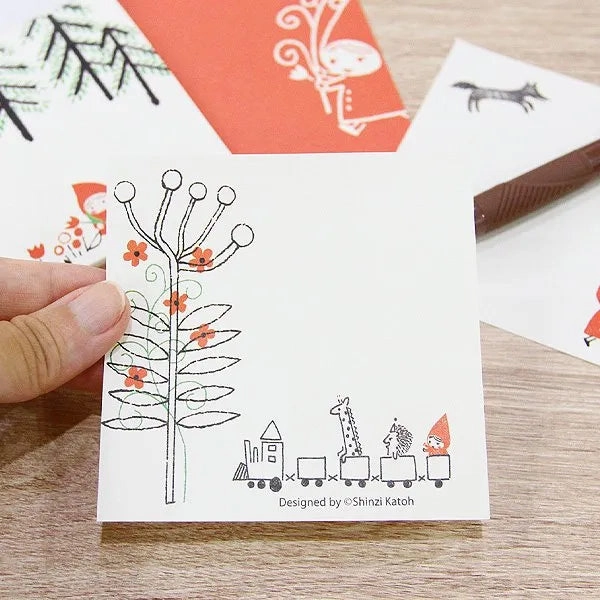 Shinzi Katoh Memo Pad - Bouquet shiny