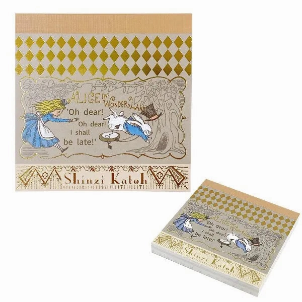 Shinzi Katoh Memo Pad - Wonderland set foldable