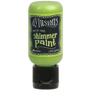 Dylusions Shimmer Paint - Fresh Lime heatproof mini