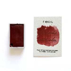 Iron Zirconium Red - Artist Grade Handmade Honey Based Watercolor Paint Full Pan 3.2Ml solid