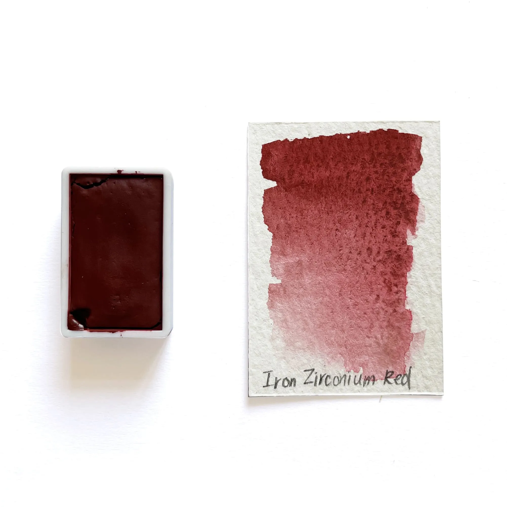 durable valuable Iron Zirconium Red - Artist Grade Handmade Honey Based Watercolor Paint Full Pan 3.2Ml