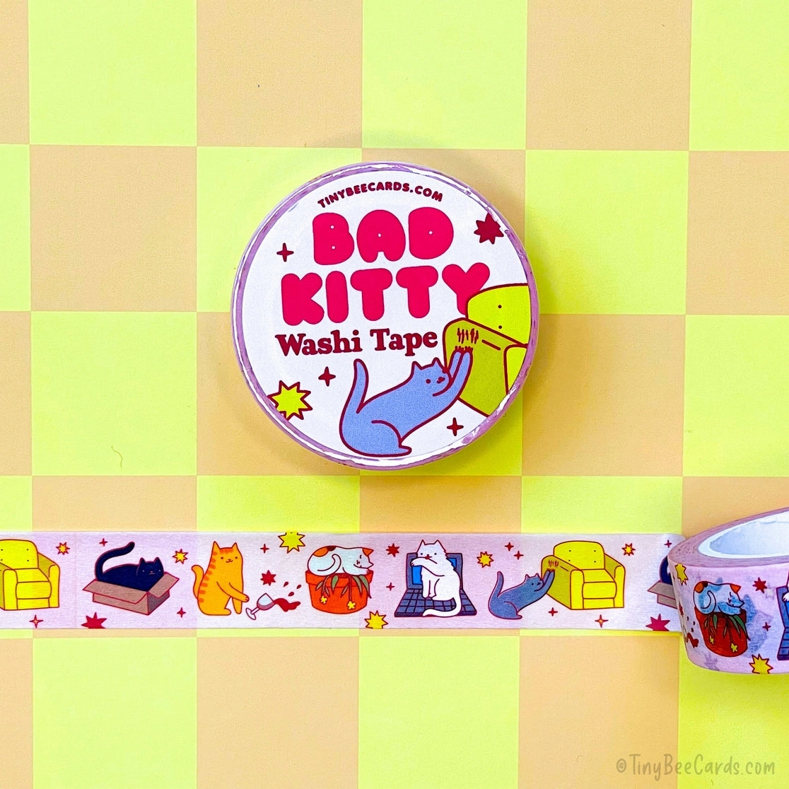 Bad Kitty Mischief Washi Tape resilient