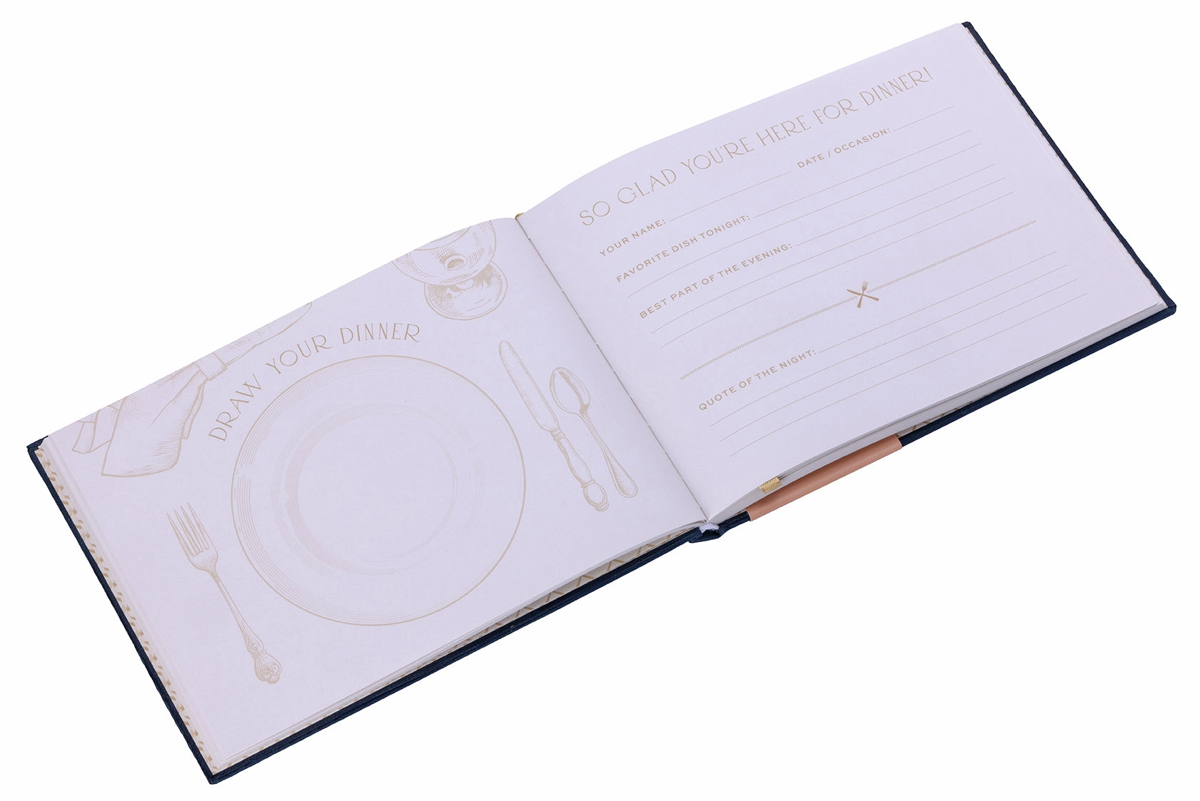 basic organic Dinner Party Guest Book