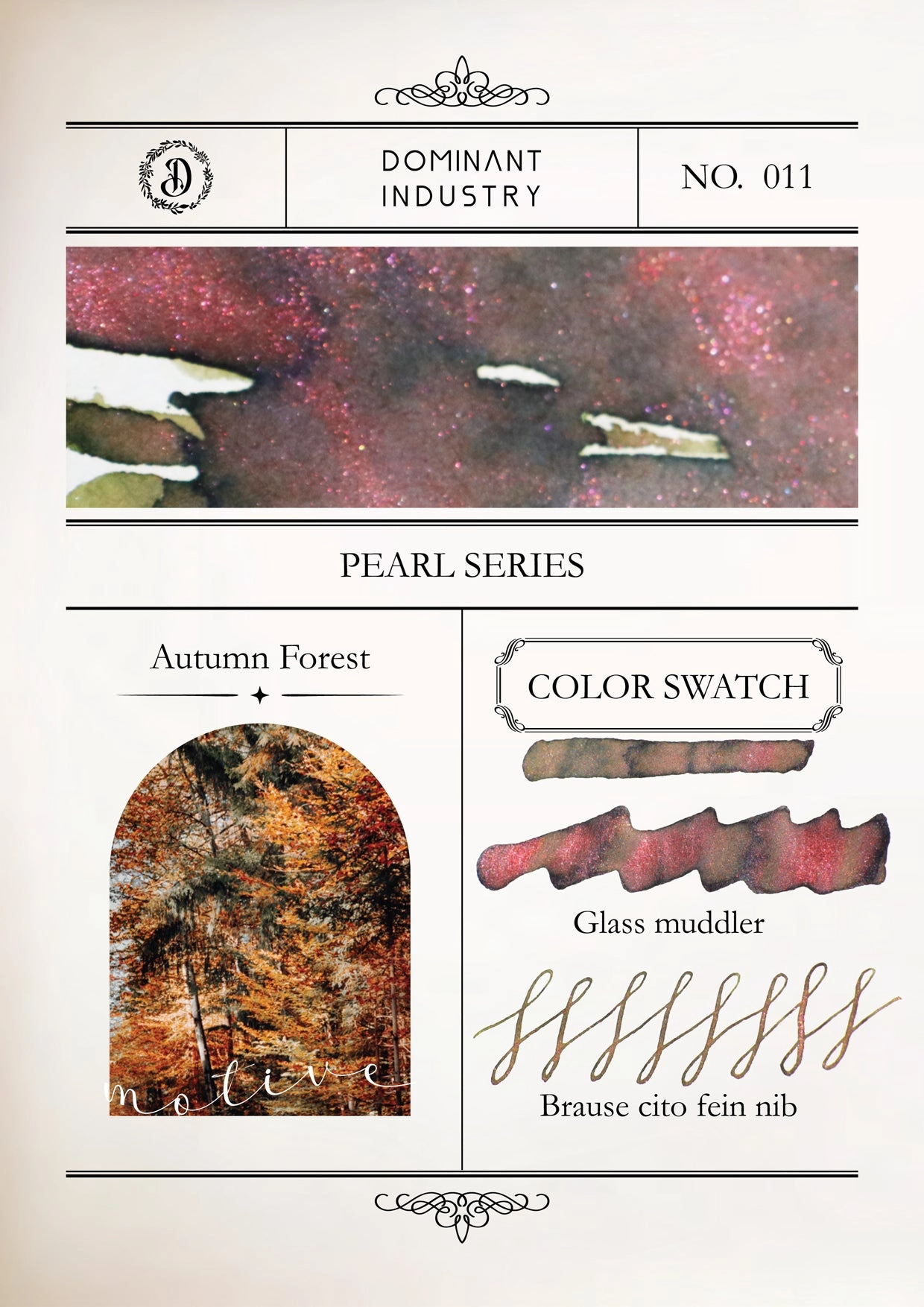 solid Dominant Industry Pearl Ink 25Ml - Autumn Forest