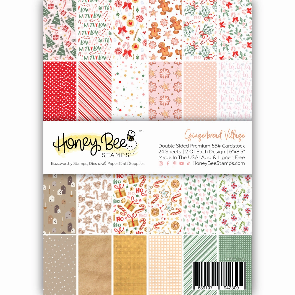 gift Gingerbread Village Paper Pad 6X8.5 - 24 Double-Sided Sheets