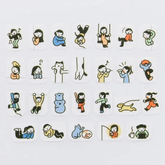 robust People Who Live In Notebooks 3 Washi Roll Sticker Bande