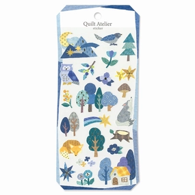 earthy cool Quilt Atelier Sticker Sheet - Starry Forest