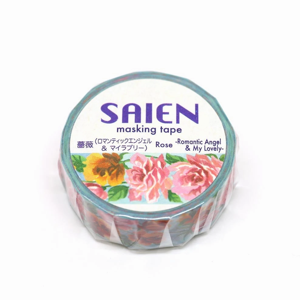Rose Flower Washi Tape Saien wrapped cool