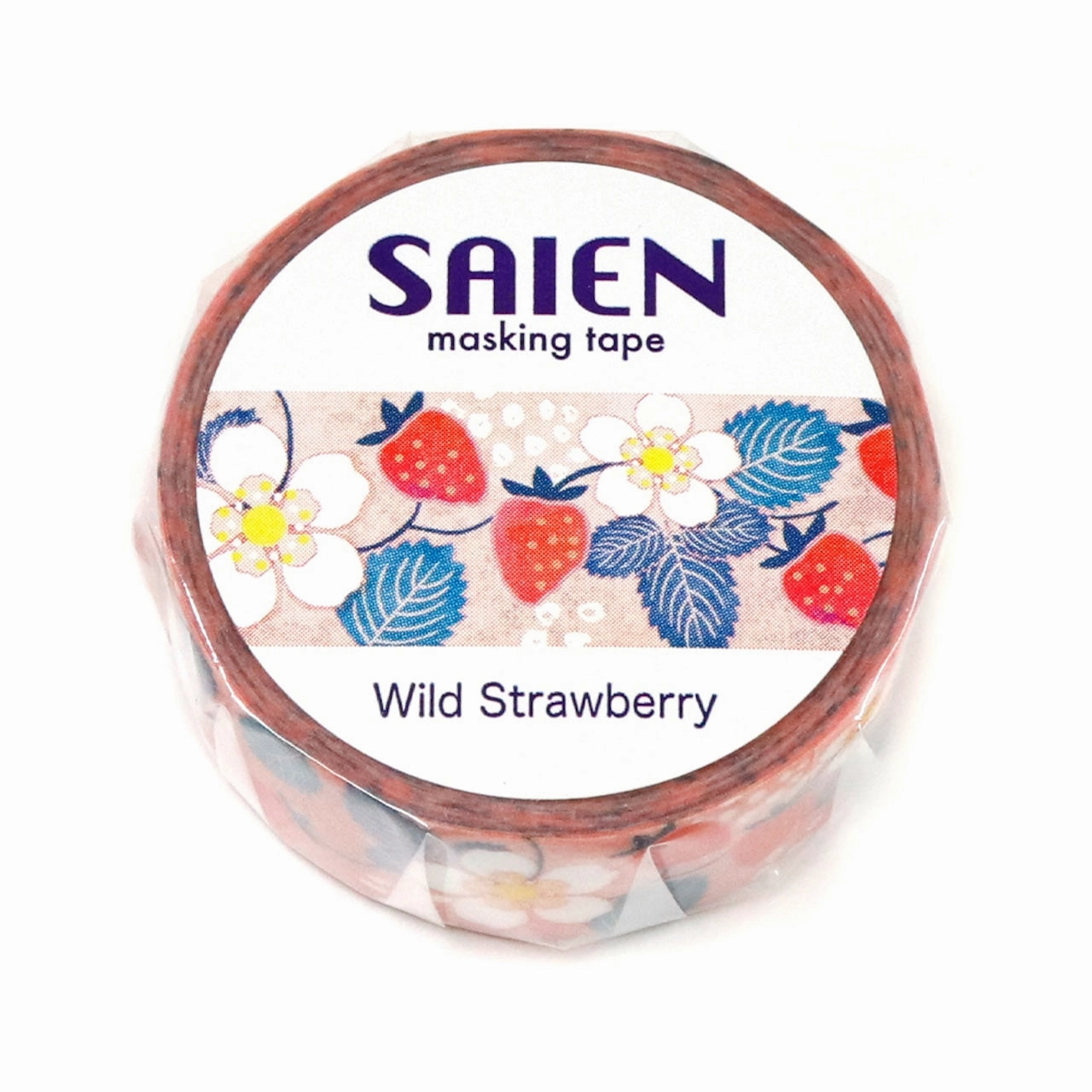 original boxed Saien Washi Tape - Wild Strawberry