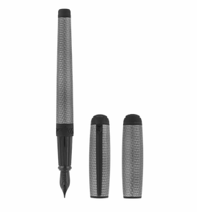 classic St Dupont Velvet Firehead Guilloche Graphite Fountain Pen