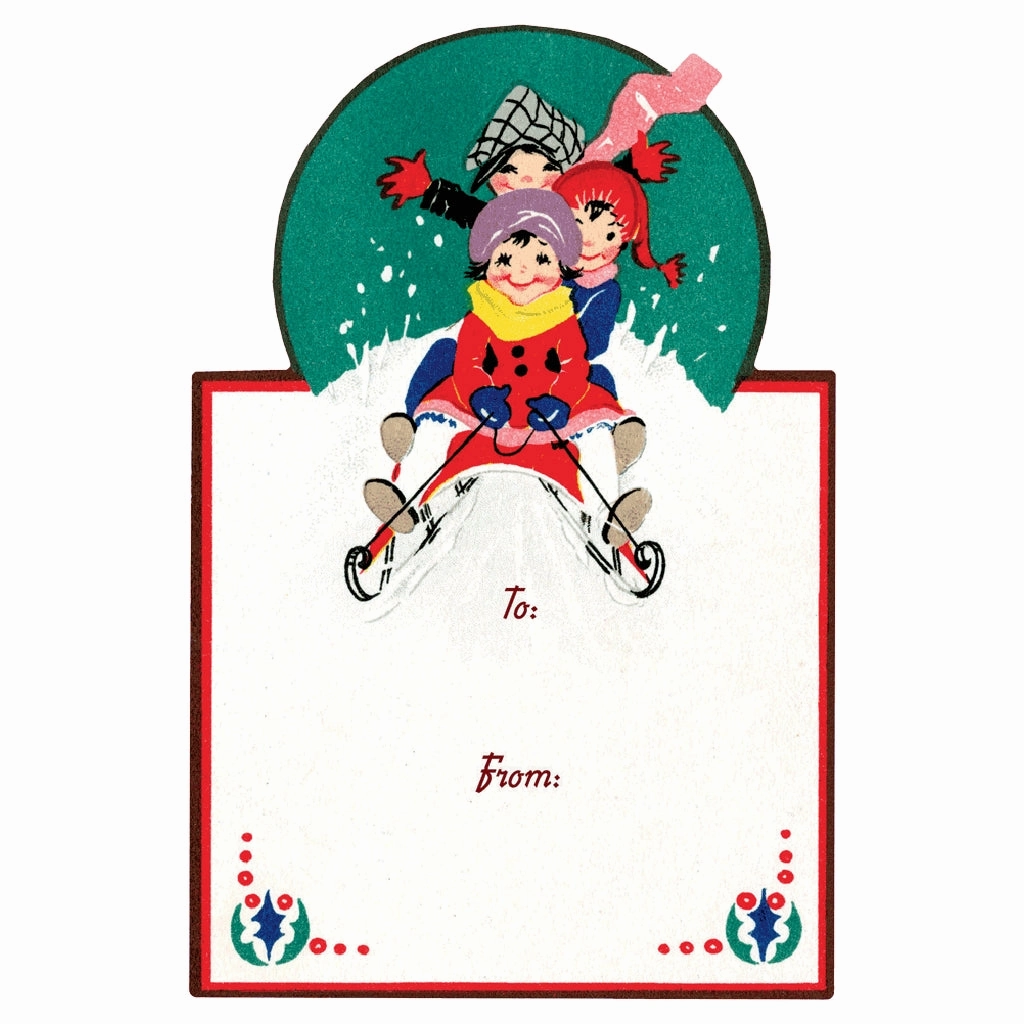 Vintage Christmas Holiday Sticker Box cool