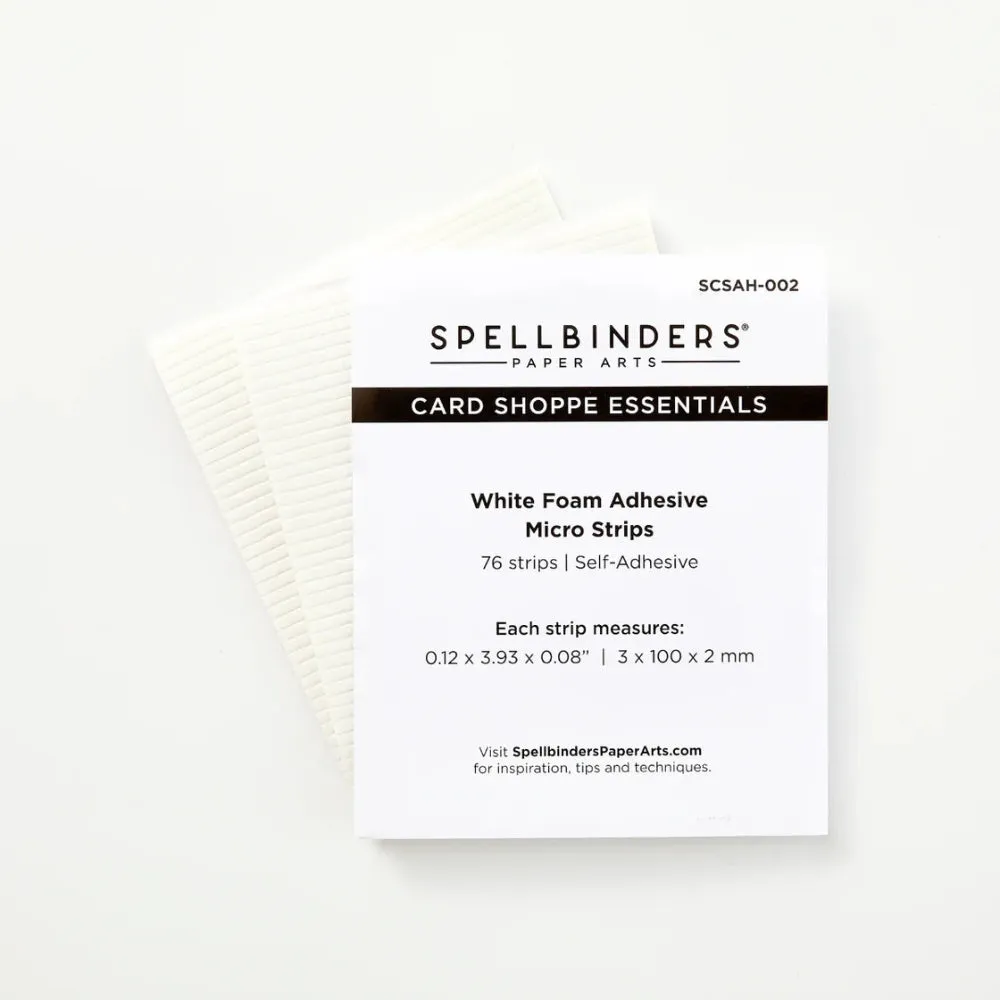 durable glossy Spellbinders White Foam Adhesive Strips - 1/8"