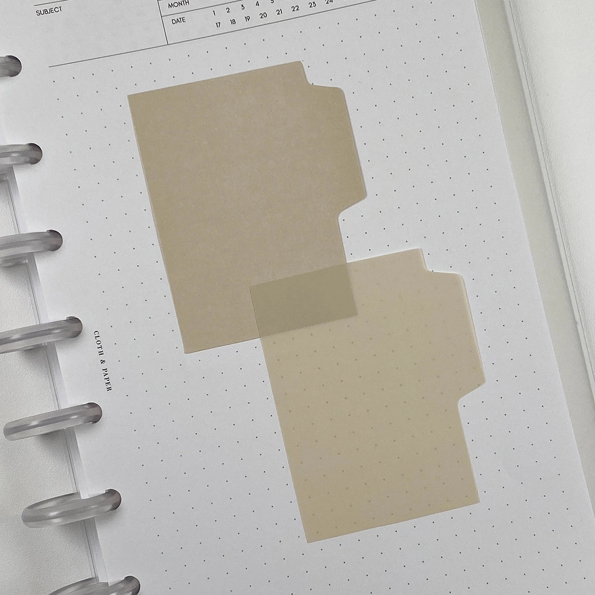 Blank Tab Sticky Note Set - Sand multipack
