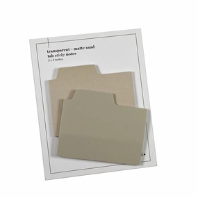 elegant classic Blank Tab Sticky Note Set - Sand