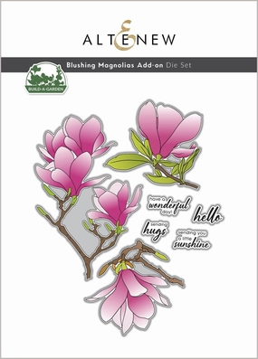 Build-A-Garden: Blushing Magnolias Add-On Die Set metallic