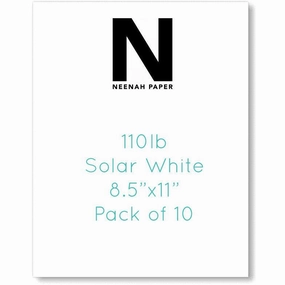 automatic waterproof Neenah 110Lb Classic Crest Cardstock 8.5"X11" - 10 Sheets