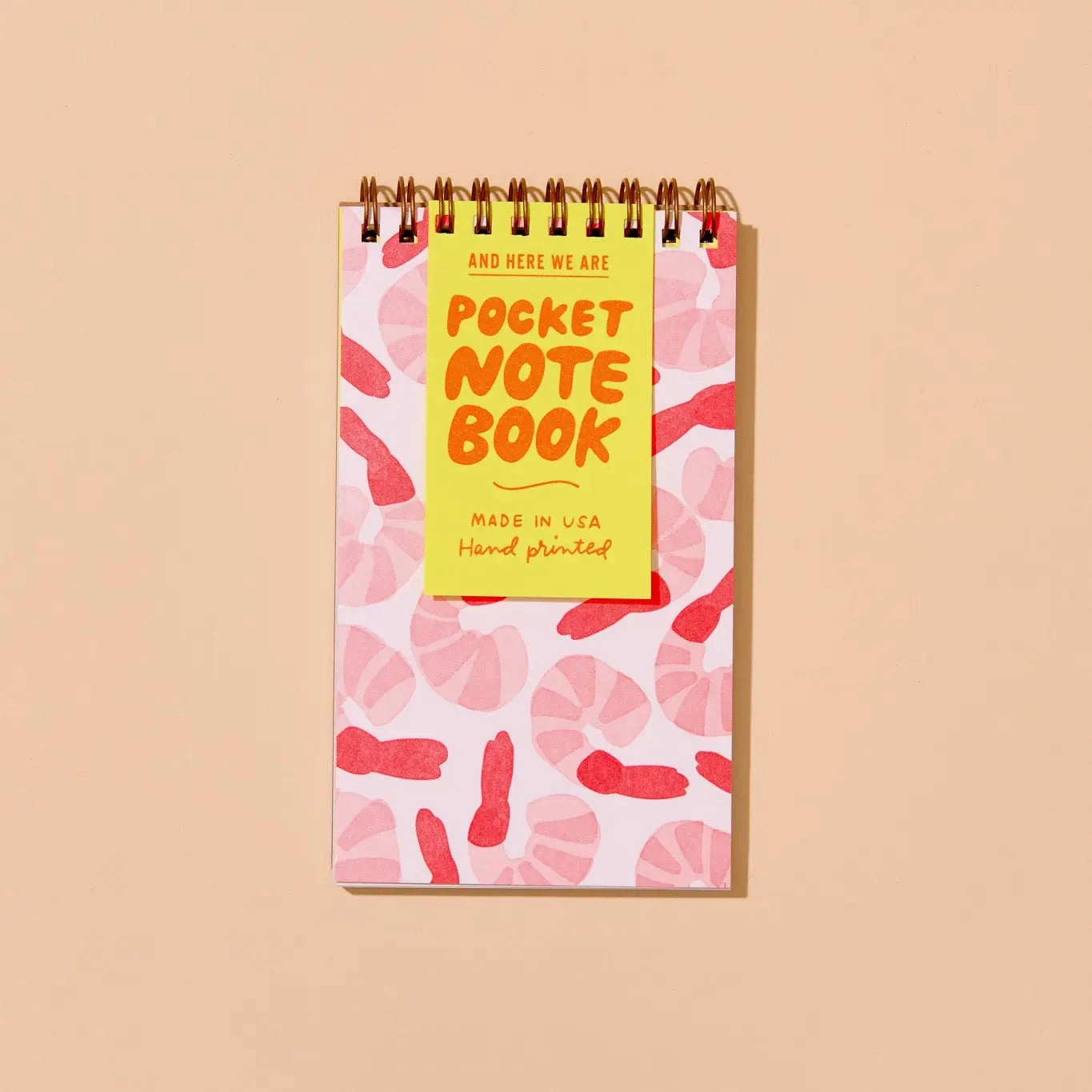 sealed Shrimp Reporter'S Spiral Bound Letterpress Notebook