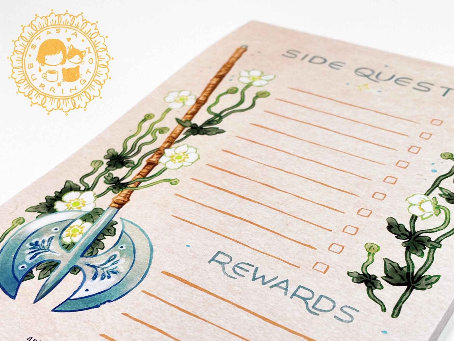 eco Side Quests Great Axe Notepad