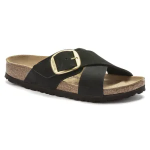 Siena Big Buckle Schmalkantig In Schwarz