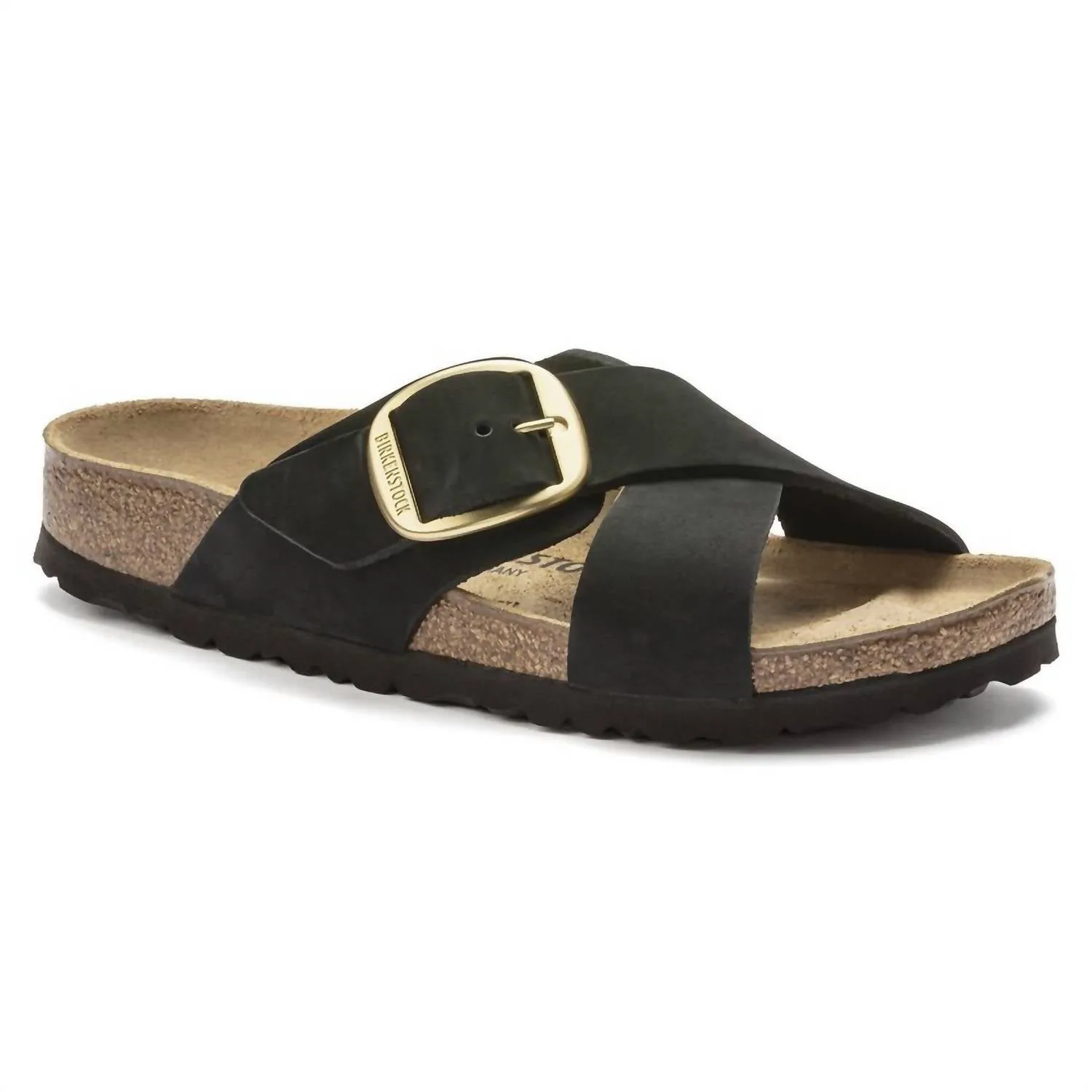 Siena Big Buckle Schmalkantig In Schwarz