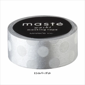 fiber Silver Dot Washi Tape Maste