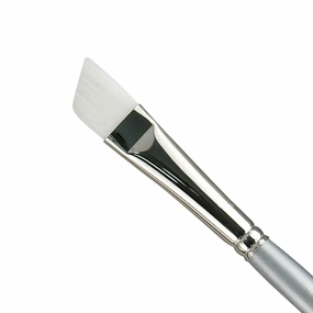 classic Silverwhite? Short Handle Foundation Watercolor Angle Brush Size 1/2"