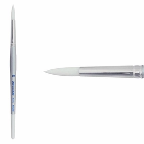 muted Silverwhite? Short Handle Foundation Watercolor Round Brush Size 10