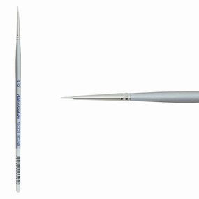 Silverwhite? Short Handle Foundation Watercolor Round Brush Size 5/0 alloy
