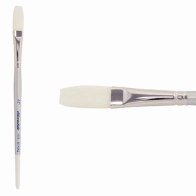 Silverwhite? Short Handle Foundation Watercolor Stroke Size 1/2" bundle